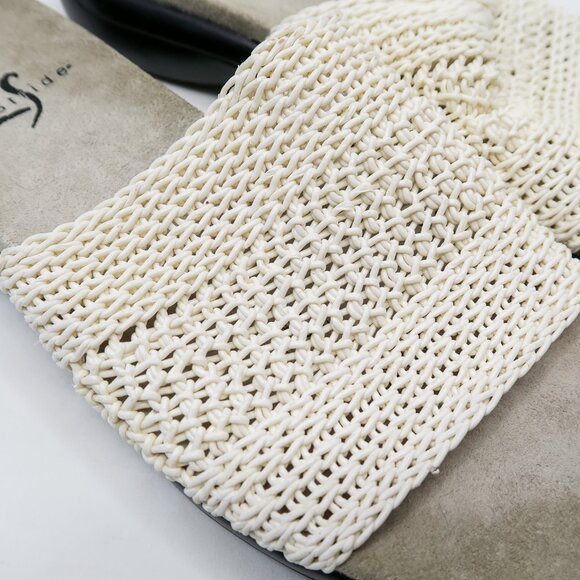 Vintage 90s LifeStride White Woven Wedge Sandals - Picture 5 of 10